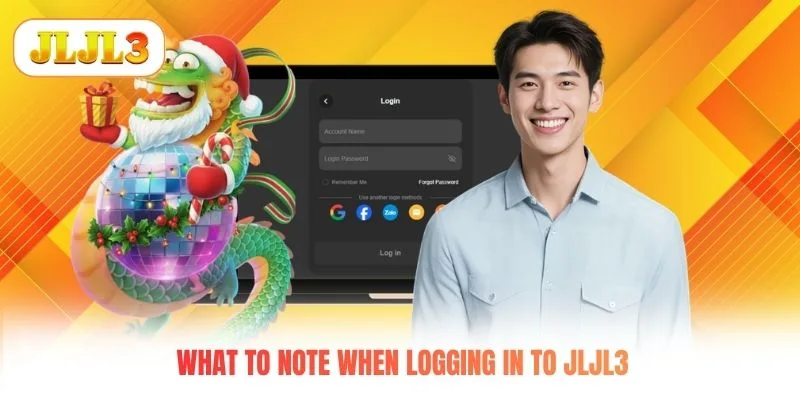 What to note when logging in to JLJL3 What to note when logging in to JLJL3